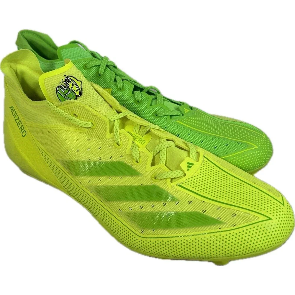 Adidas Adizero Electric Football Cleat Lemon Lime Mens Size 16 New
